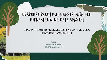 Responsi Praktikum Basis Data dan Infrastruktur Data Spasial: Project Geoserver Kabupaten Purwakarta