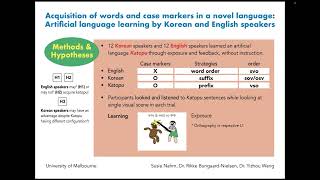 Acquisition of words and case markers (5mins - Cogsci QR)