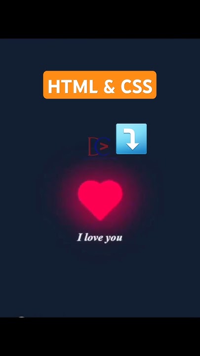 Create a love in html and css | love HTML & CSS | #htmlfullcourse #html ...