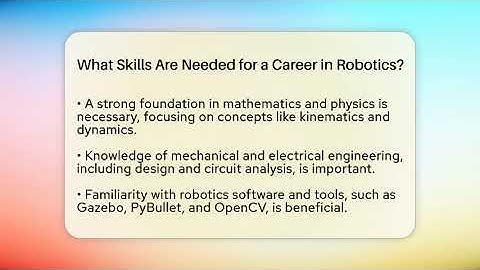 What Skills Are Needed for a Career in Robotics? | Test News