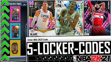 5 *ACTIVE* FREE LOCKER CODES 2K21 - FREE PROMO PACKS, TOKENS & MORE! (NBA 2K21 MyTEAM)