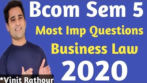 business Law | MOST IMP Questions | Bcom sem 5| gujarat university|