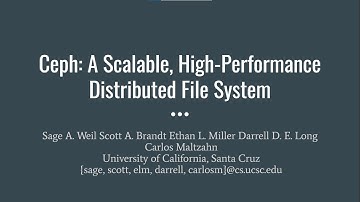 Ceph: A Scalable, High-Performance Distributed File System