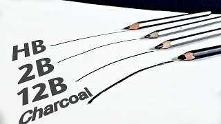 Hb Vs 2B Vs 12B Vs Charcoal Pencil Test Comparison Pencil Santa Boss