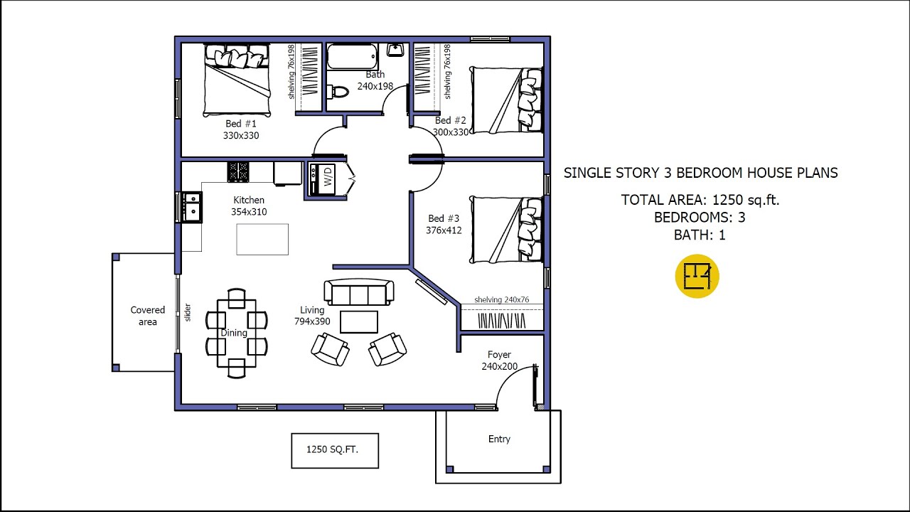1000 Sq Ft House Plans 2 Bedroom 1 Bath Compact In Size This Two