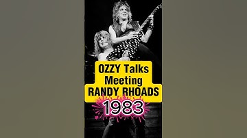 Ozzy on Leaving Black Sabbath, Randy Rhoads #classicrock #heavymetal #guitar