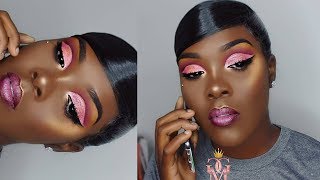 HOW TO : PINK CUT CREASE CLIENT BIRTHDAY GLAM