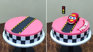 Race Car Theme Birthday Cake Design | Fondant Car ? Toper Cake Design | Car Cake Design