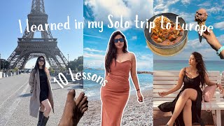 10 lessons I learnt  on my solo trip to Europe | Selfcare | Somya Luhadia