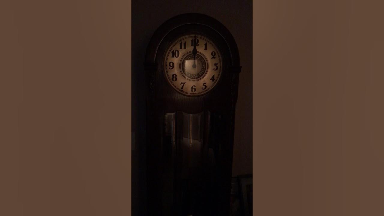Grandfather clock strikes 12 YouTube