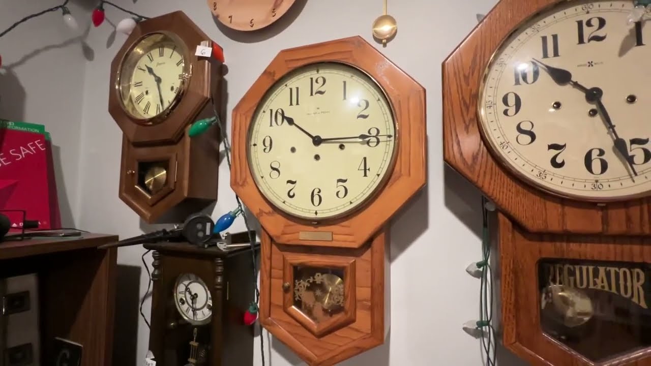 Winding my new Hamilton Headmaster Wall Clock!