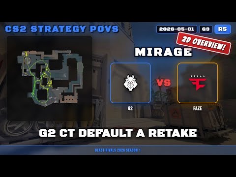 G2 CT Default A Retake vs FaZe - Mirage - BLAST Rivals 2026 Season 1