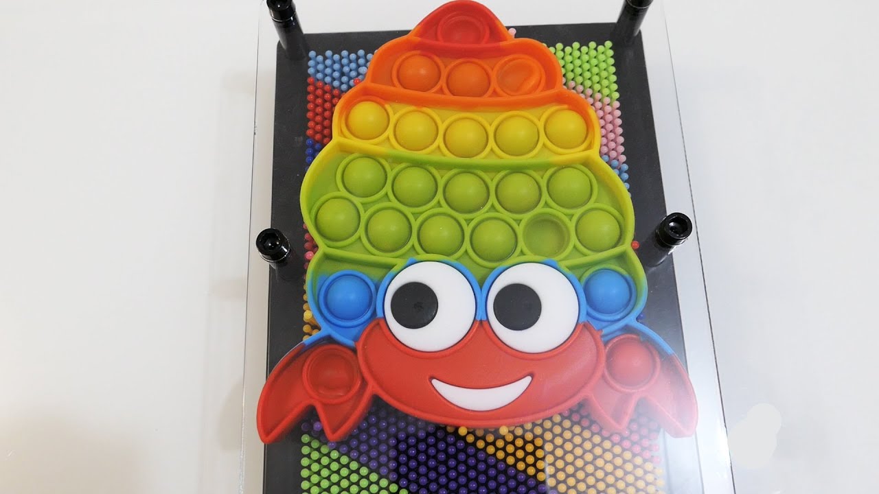 All pop it fidget toys NEW Pin art Satisfying and relax DIY pop it toys rainbow crab 3D pin art