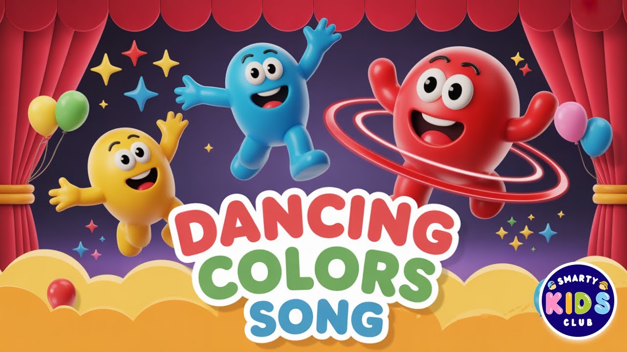 Dancing Colors Song 🔴🔵🟡 | Fun Kids Color Rhyme - YouTube