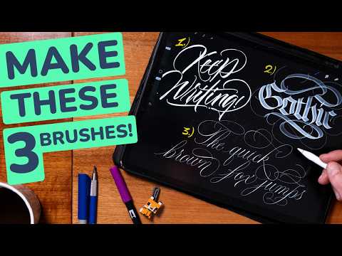 How to Make a Calligraphy Brush in Procreate (3 Brushes: Modern, Blackletter & Copperplate)