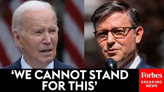 Mike Johnson Slams Biden Israel Aid Pause: He Claims To Want To Help He's 'Doing The Exact Opposite’