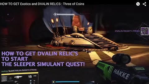How to get Dvalin relics and Start the Sleeper Simulant QUEST