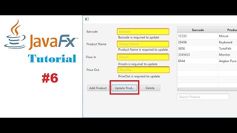 #06 JavaFx and SQL Server Tutorials | Update Data