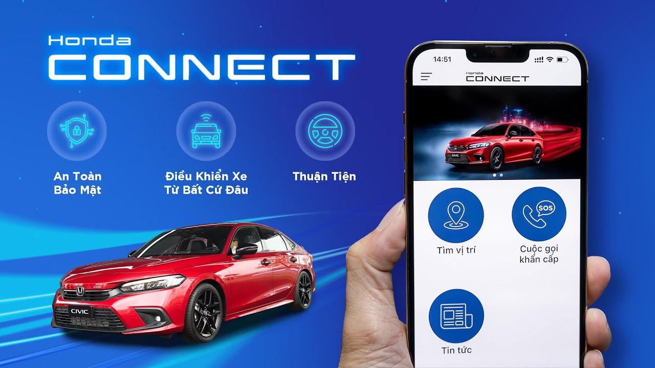 Honda Connect: Điều khiển xe từ xa, biết xe bị tai nạn và gửi thông tin về tổng đài, nhiều hơn nữa