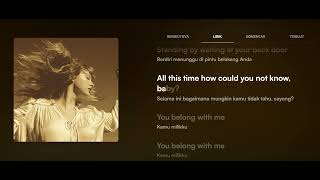 Taylor Swift – You Belong With Me (Lyrics & Indonesian Subtitles)
