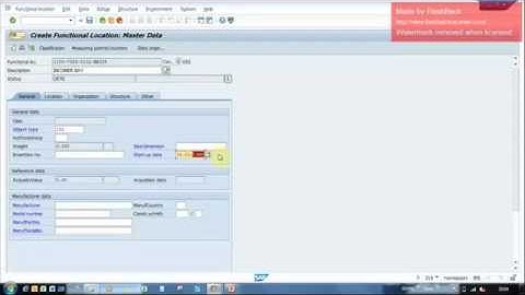 Create and Edit Functional Location