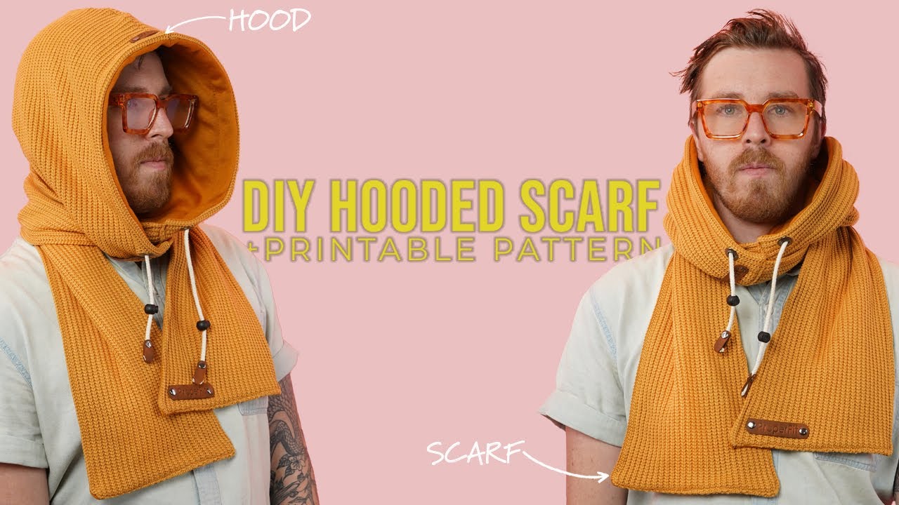 How To Make 3 Sizes Hooded Scarf / DIY Scarf / Beginner Tutorial