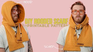 DIY Hooded Scarf + Printable PDF Sewing PATTERN (EASY SEWING PROJECT) (STEP BY STEP TUTORIAL) by ProperFit Clothing Co. 8,058 views 1 year ago 13 minutes, 42 seconds