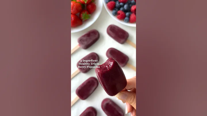 HEALTHY DESSERT🤩 4-ingredient Popsicles😋 #healthyrecipes #healthydesserts #easyrecipes