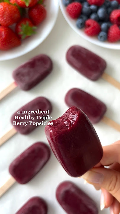HEALTHY DESSERT🤩 4-ingredient Popsicles😋 #healthyrecipes #healthydesserts #easyrecipes