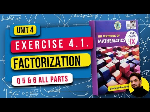 Unit 4 Exercise 4.1 | Factorization | Class 9 Math | Sindh Board New ...