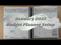 Plan with Me| January 2021 Budget Planner Setup - Caffeinated Cait and EC