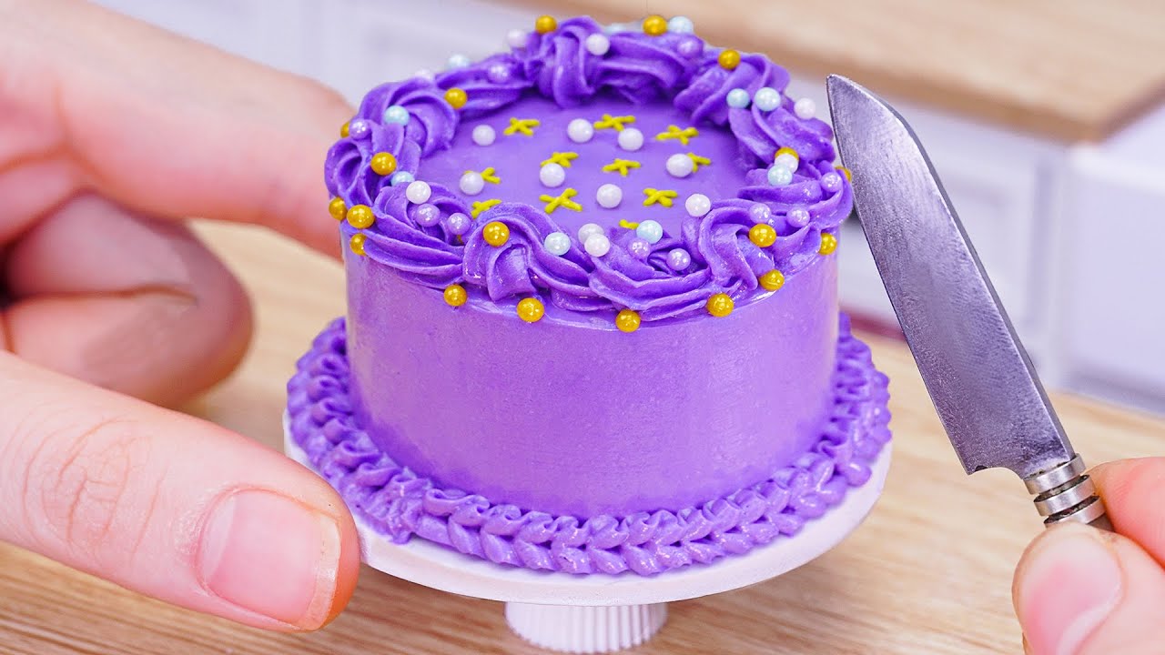 ????1000+ Best Of Miniature Purple Cake Decorating - Mini Chocolate ...