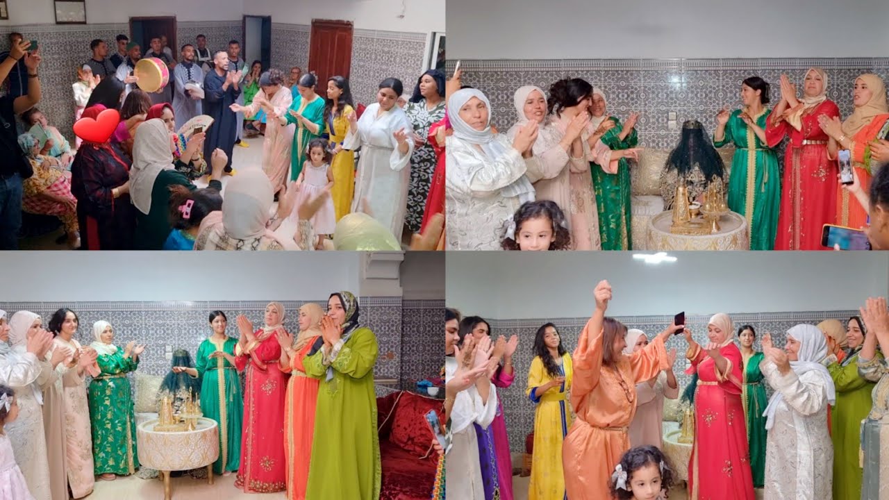 الحنة ديال العروسة👰أجواء خيالية🥳العائلة كلها جات بزغاريت أو بعيساوى🎻🪘💃