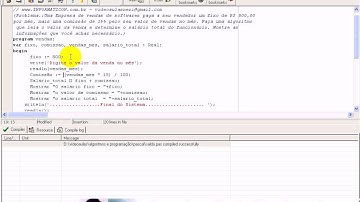 aula 988 Algoritmos e Logica de programação   Exerc Vendas no Pascal