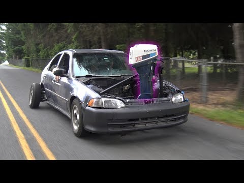 BOAT Motor SWAP in a CAR!