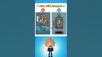 Who will Escape 😯 🤷🏼‍♀️? #riddle #find #brainteasers #shorts #genius #challenge #quiz #real