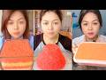 Layered Orange Roe Dessert with Red Roe Mound and Tray