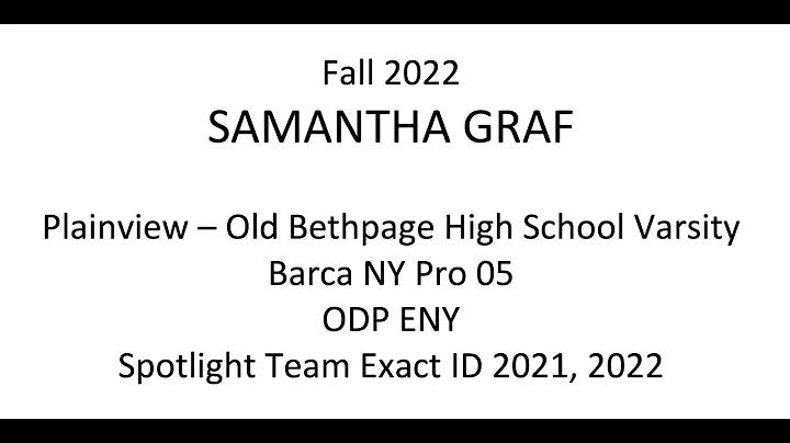 Samantha Graf Train Fall 2022