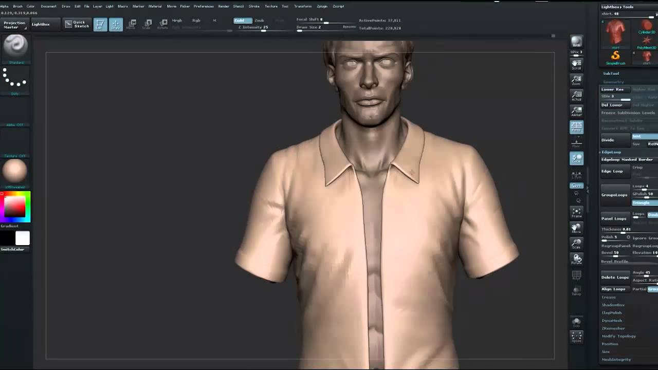 zbrush cloth sculpting