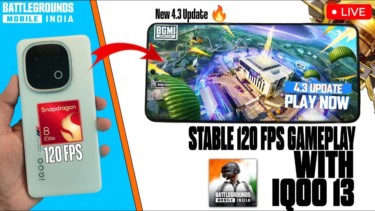 🔴BGMI SCRIMS IQOO 13 120 STABLE FPS 😲🔥 LIVE PERFORMANCE TEST WITH FPS ...