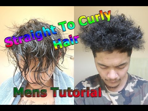 Asian Natural Straight To Curly Kinky Coily Hair | Mens Tutorial | No Perm  - Youtube