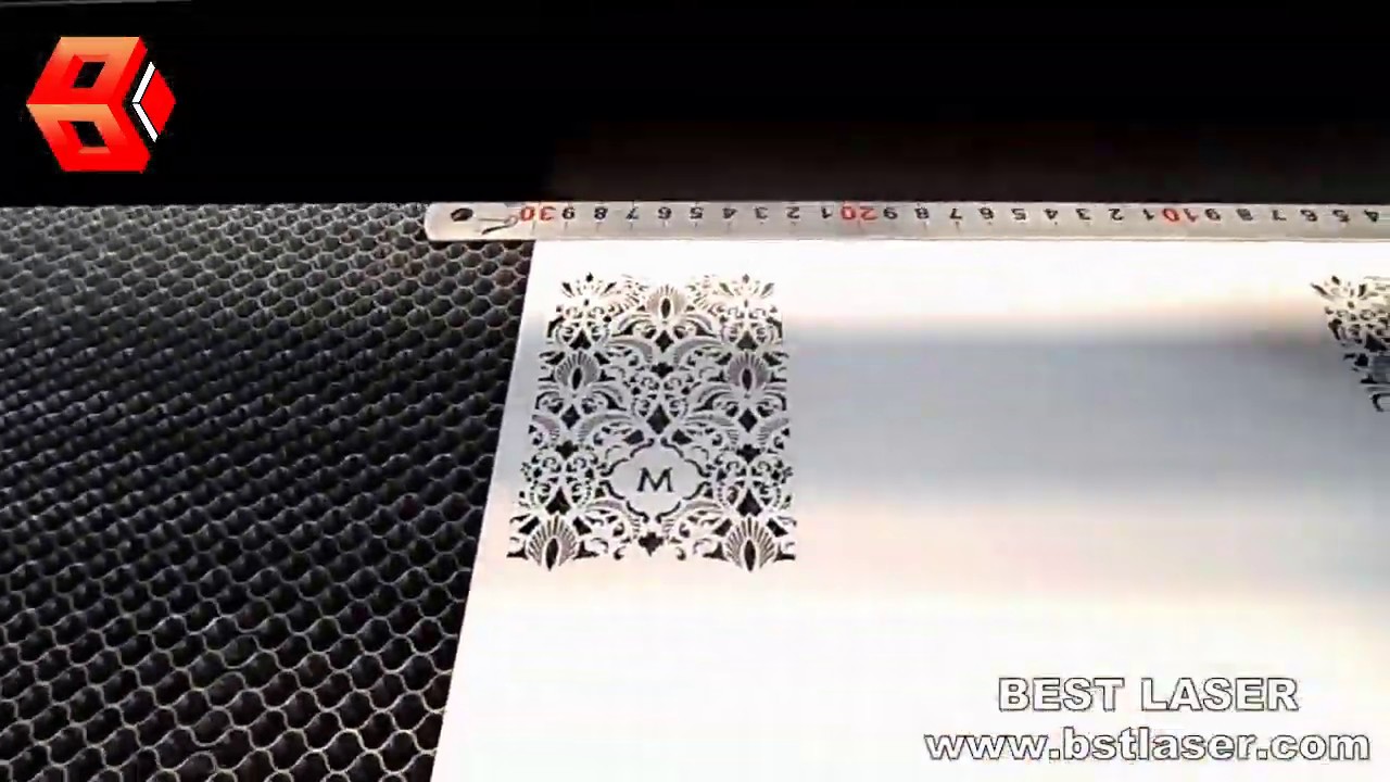 Paper 300GSM Cutting ,How to Make Paper Card Design by Laser Machine