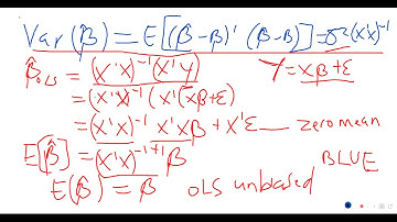 8a Derivation of Beta hut & variance covariance matrix