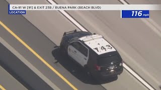 Police Chase Suspect In Stolen Police Cruiser Leads Authorities To Orange County