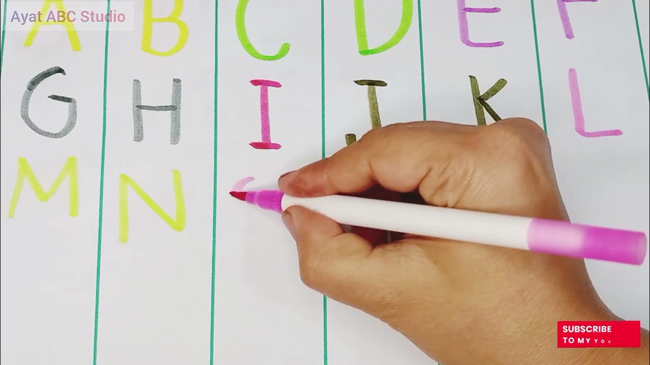 How to learn and write alphabet capital AtoZ ||@AyatABCStudio|| alphabet