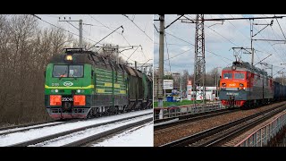 Сценарий в RtrainSim грузового поезда на 2ЭС4К-039 и ВЛ80С-2661 по обновленному Новокузнецку.