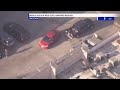 Police chase suspect drives the wrong way, hits parked cars | FOX 11 LA