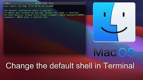 Change the default shell in Terminal on macOS | Zsh or Bash shell