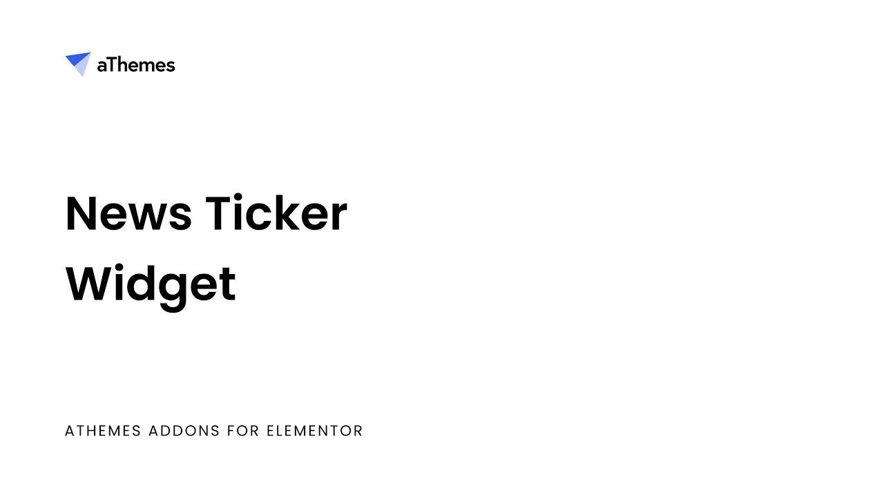 News Ticker Widget for Elementor - YouTube