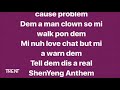 Shenseea - ShenYang Anthem lyrics